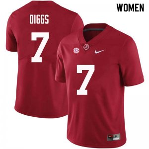NCAA Women's Alabama Crimson Tide #7 Trevon Diggs Stitched College Nike Authentic Crimson Football Jersey IZ17Y24XK